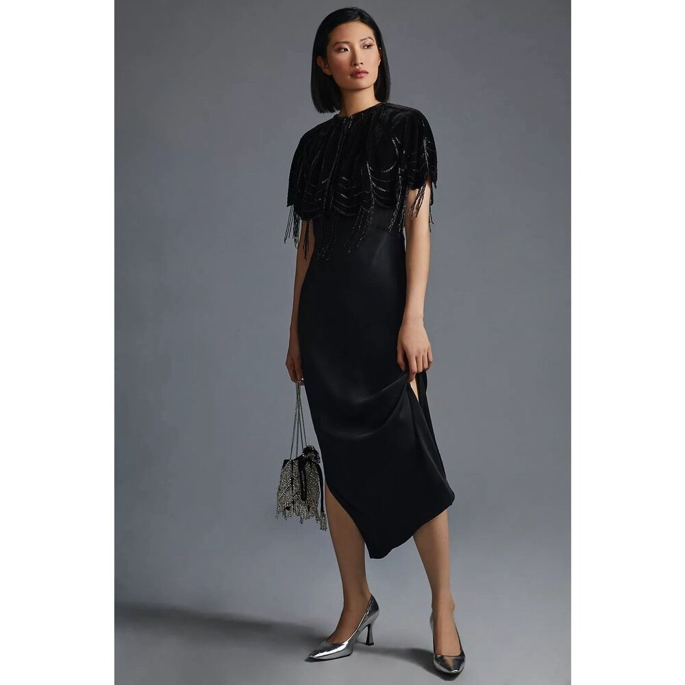 Anthropologie Velvet Capelet One Size $198